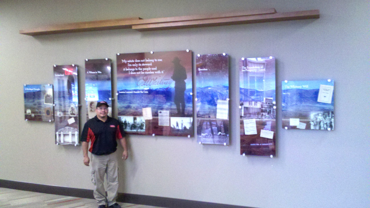 Custom wall display. Designed by CTA Architects/Engineers