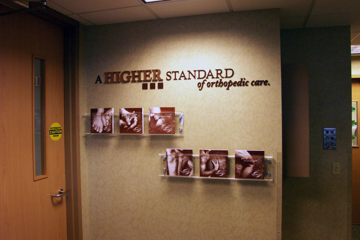 Laminated PVC letters and stetched fabric wall displays . Designed by Kinetic.